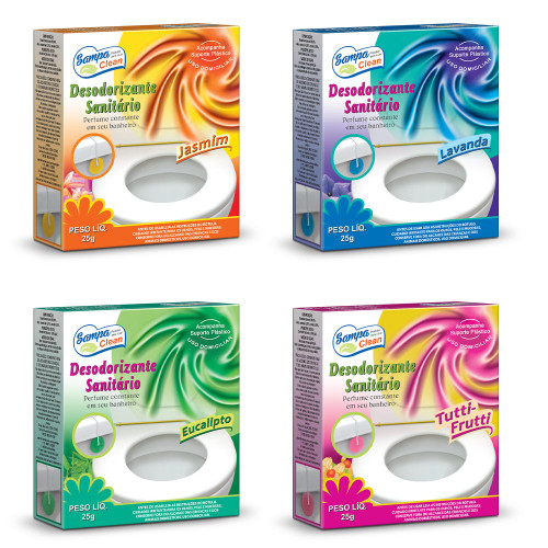 PEDRA SANITÁRIA SAMPA CLEAN CAIXA 25GR SORTIDA - CX COM 60 UN