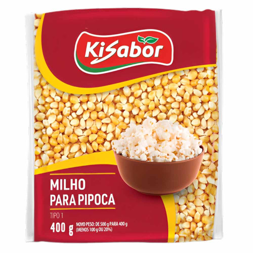 MILHO PARA PIPOCA KISABOR 400GR - FD COM 24 UN
