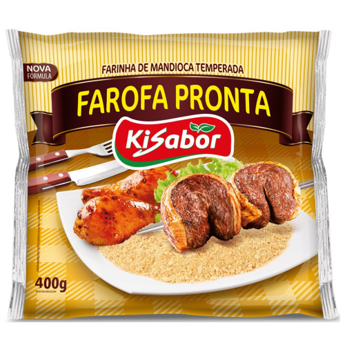 FAROFA PRONTA TRADICIONAL KISABOR 400GR - PC COM 12 UN