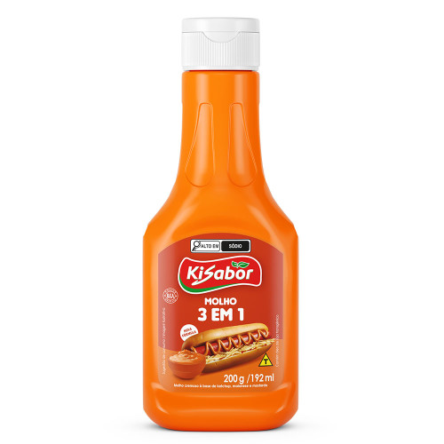 MOLHO 3 EM 1 KISABOR 200GR - CX COM 12 UN
