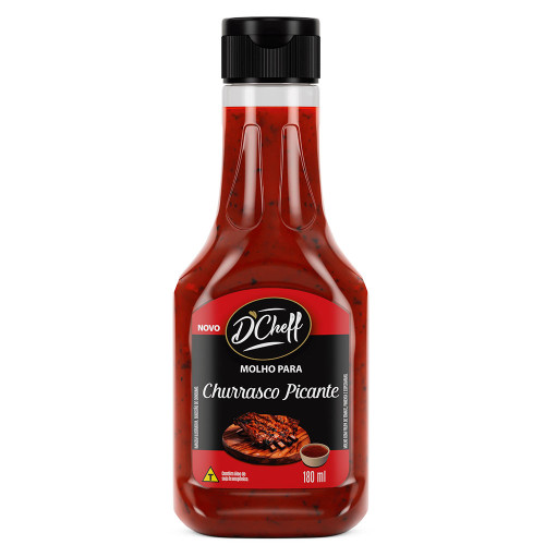 MOLHO PARA CHURRASCO PICANTE D'CHEFF KISABOR 180ML - CX COM 12 UN