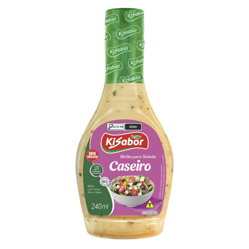 MOLHO P/ SALADA KISABOR 240ML CASEIRO - CX COM 12 UN