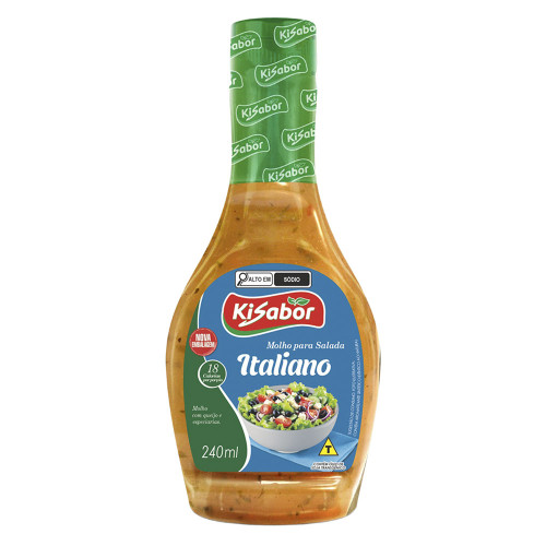 MOLHO P/ SALADA KISABOR 240ML ITALIANO - CX COM 12 UN