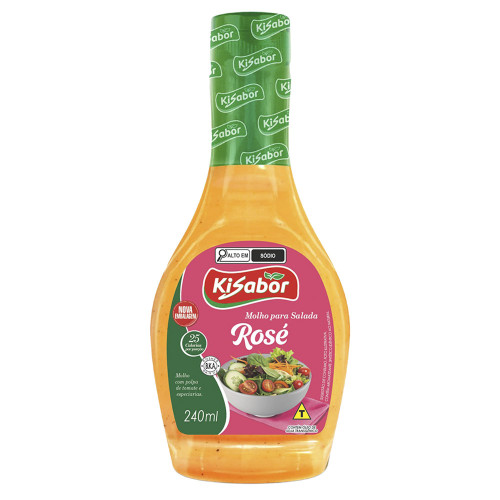 MOLHO P/ SALADA KISABOR 240ML ROSÉ - CX COM 12 UN