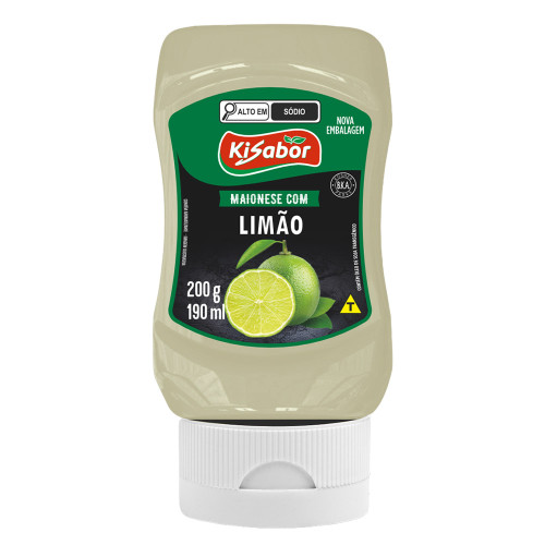MAIONESE COM LIMÃO KISABOR 200GR - CX COM 12 UN