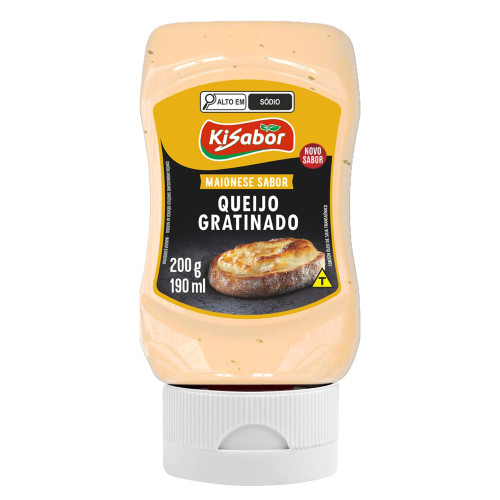 MAIONESE KISABOR 200GR QUEIJO GRATINADO - CX COM 12 UN