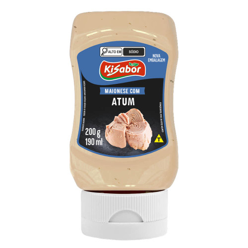 MAIONESE KISABOR 200GR ATUM - CX COM 12 UN