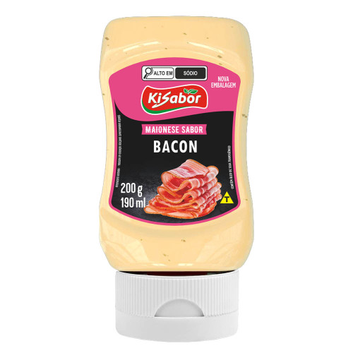 MAIONESE KISABOR 200GR BACON - CX COM 12 UN