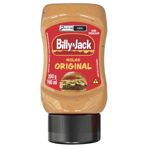 MOLHO BILLY & JACK ORIGINAL KISABOR 200GR - CX COM 12 UN