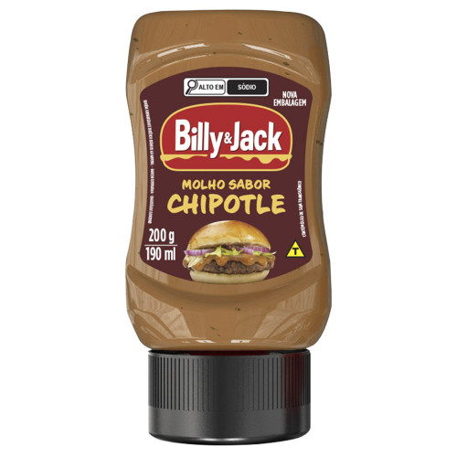 MOLHO BILLY & JACK CHIPOTLE KISABOR 200GR - CX COM 12 UN