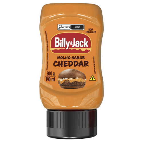 MOLHO BILLY & JACK CHEDDAR KISABOR 200GR - CX COM 12 UN