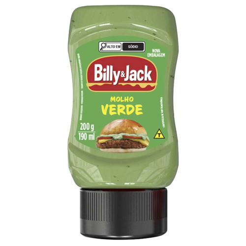 MOLHO VERDE BILLY & JACK KISABOR 200GR - CX COM 12 UN