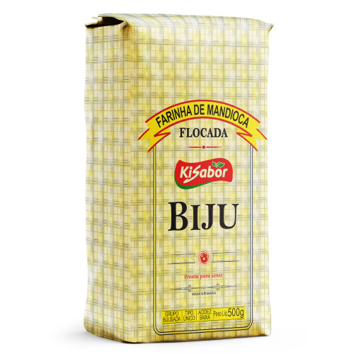 FARINHA DE MANDIOCA BIJU KISABOR 500GR - FD COM 12 UN
