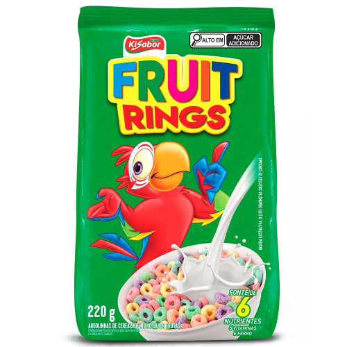 CEREAL FRUIT RINGS KISABOR 220GR - CX COM 12 UN