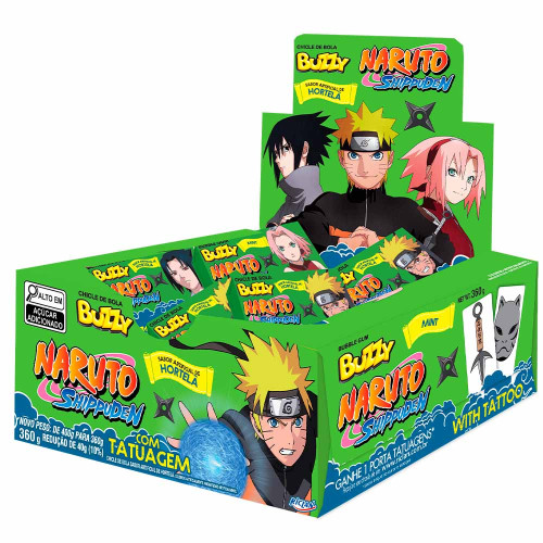 CHICLE BUZZY RICLAN 360GR NARUTO HORTELÃ - DP COM 90 UN