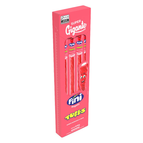 TUBES FINI GIGANTE 27GR MORANGO - DP COM 24 UN