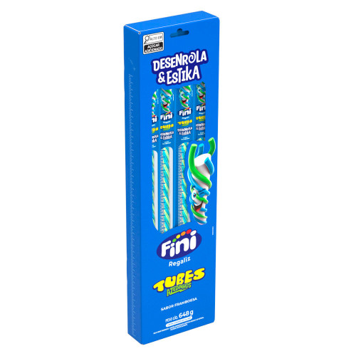 TUBES FINI GIGANTE 27GR DESENROLA E ESTIKA FRAMBOESA - DP COM 24 UN