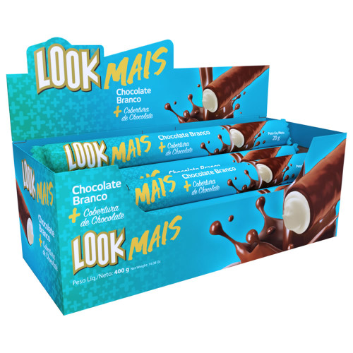 CHOCOLATE LOOK MAIS ITAMARATY 20GR CHOCOLATE BRANCO - DP COM 20 UN