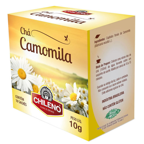 CHÁ CHILENO SACHÊ 1X10X10GR CAMOMILA - PC COM 12 DP