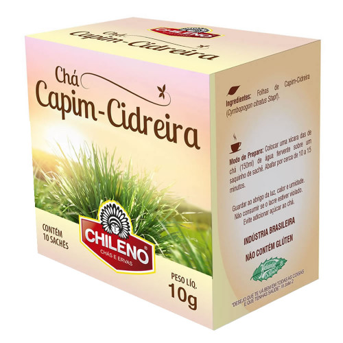 CHÁ CHILENO SACHÊ 1X10X10GR CAPIM CIDREIRA - PC COM 12 DP