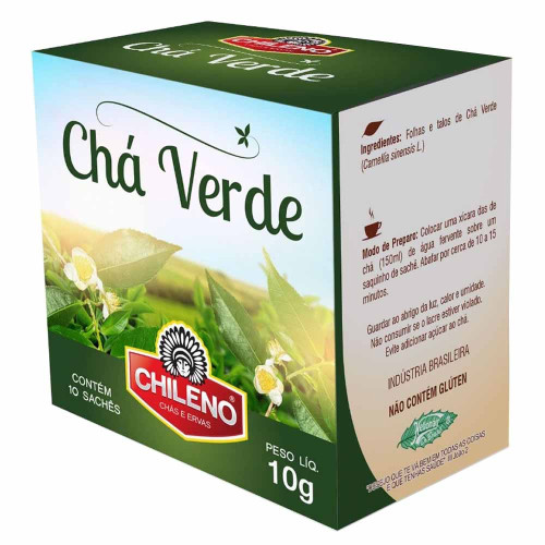 CHÁ CHILENO SACHÊ 1X10X10GR CHÁ VERDE - PC COM 12 DP