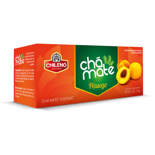 CHÁ MATE CHILENO SACHÊ 1X25X35GR PÊSSEGO - CX COM 6 DP