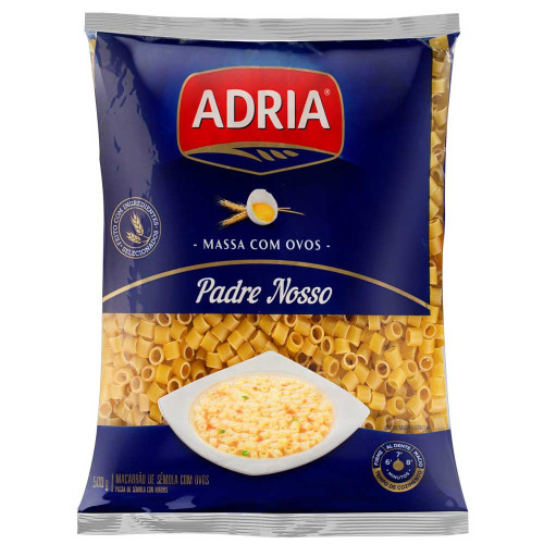 MACARRÃO ADRIA 500GR PADRE NOSSO - FD COM 20 UN