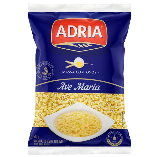 MACARRÃO ADRIA 500GR AVE MARIA - FD COM 20 UN