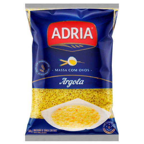 MACARRÃO ADRIA 500GR ARGOLA - FD COM 20 UN