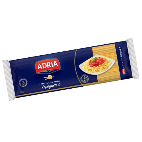 MACARRÃO ADRIA 500GR ESPAGUETE - FD COM 40 UN