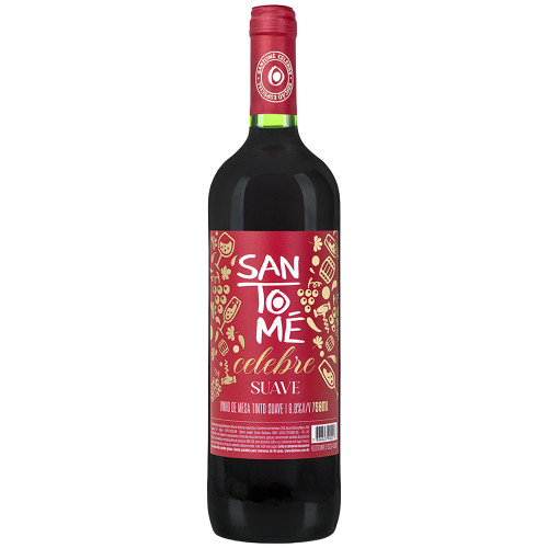 VINHO SANTOMÉ 750ML TINTO SUAVE - CX COM 12 UN