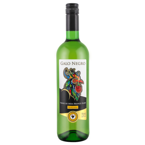 VINHO GALO NEGRO 750ML BRANCO SUAVE NIÁGARA - CX COM 6 UN