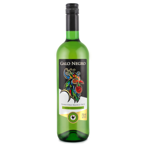 VINHO GALO NEGRO 750ML FINO BRANCO SECO MOSCATO GIALLO - CX COM 6 UN
