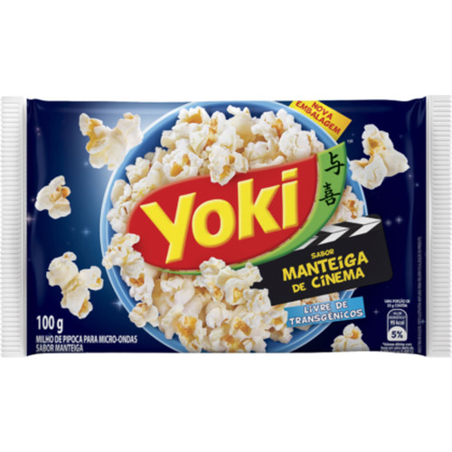 PIPOCA PARA MICRO-ONDAS YOKI 100GR MANTEIGA DE CINEMA - CX COM 36 UN