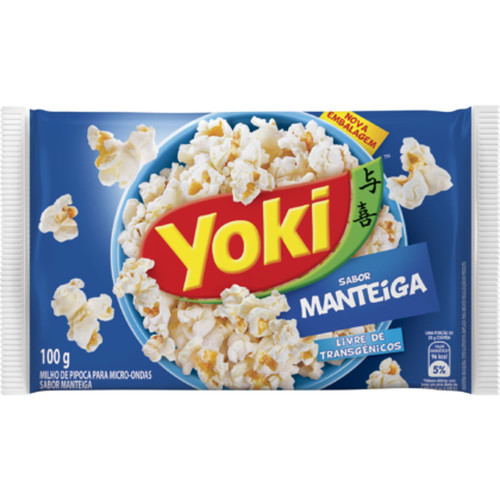 PIPOCA PARA MICRO-ONDAS YOKI 100GR MANTEIGA - CX COM 36 UN