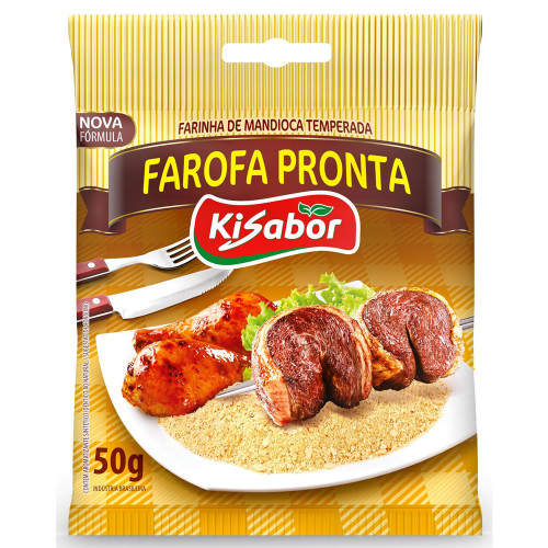FAROFA PRONTA TRADICIONAL KISABOR 50GR - CX COM 48 UN
