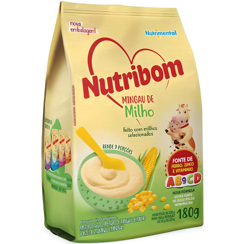 MINGAU NUTRIBOM SACHÊ 180GR MILHO - CX COM 24 UN