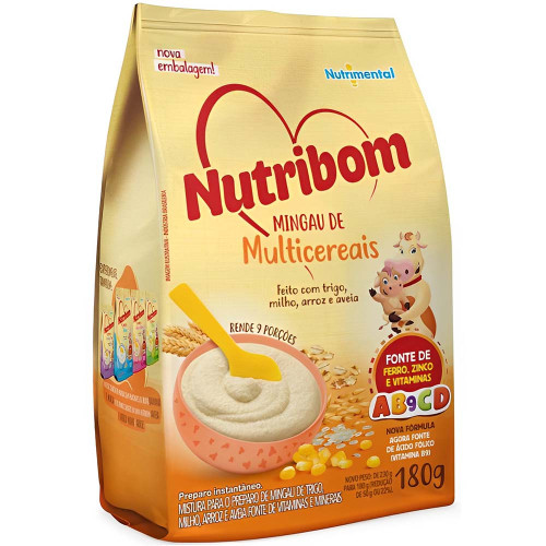 MINGAU NUTRIBOM SACHÊ 180GR MULTICEREAIS - CX COM 24 UN