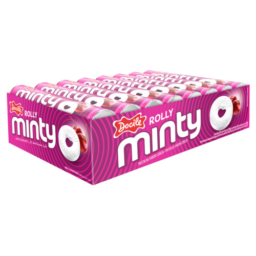 PASTILHA ROLLY MINTY DOCILE 29GR CEREJA - DP COM 12 UN