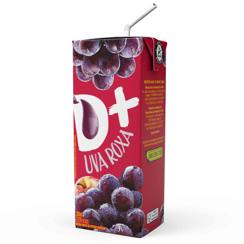 SUCO NÉCTAR D+ 200ML UVA ROXA - CX COM 27 UN