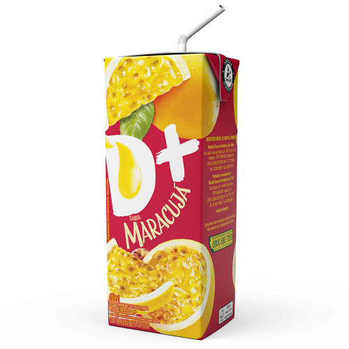 SUCO DE FRUTAS D+ 200ML MARACUJÁ - CX COM 27 UN