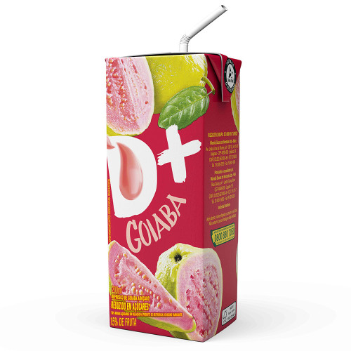 SUCO DE FRUTAS D+ 200ML GOIABA - CX COM 27 UN