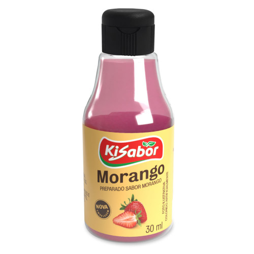 AROMA KISABOR 30ML MORANGO - CX COM 12 UN