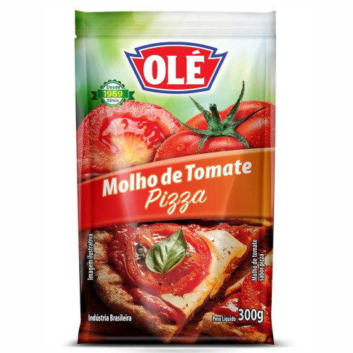 MOLHO DE TOMATE OLÉ 300GR PIZZA - CX COM 32 UN