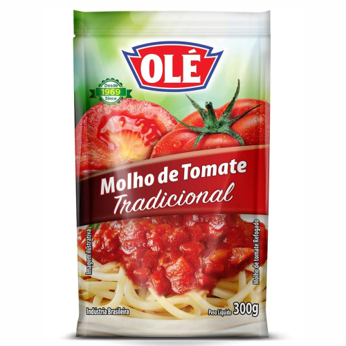 MOLHO DE TOMATE OLÉ 300GR TRADICIONAL - CX COM 32 UN