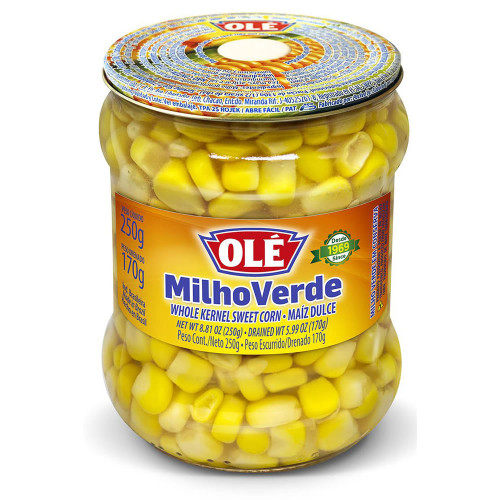 MILHO VERDE OLÉ COPO VIDRO 170GR - CX COM 12 UN