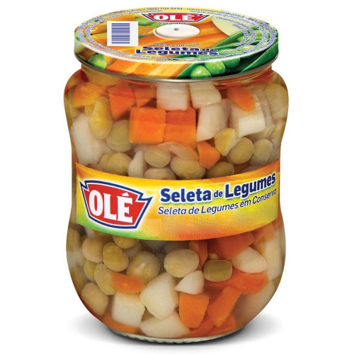 SELETA DE LEGUMES OLÉ COPO VIDRO 170GR - CX COM 12 UN
