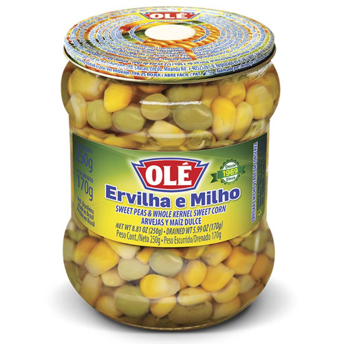 ERVILHA E MILHO OLÉ COPO VIDRO 170GR - CX COM 12 UN