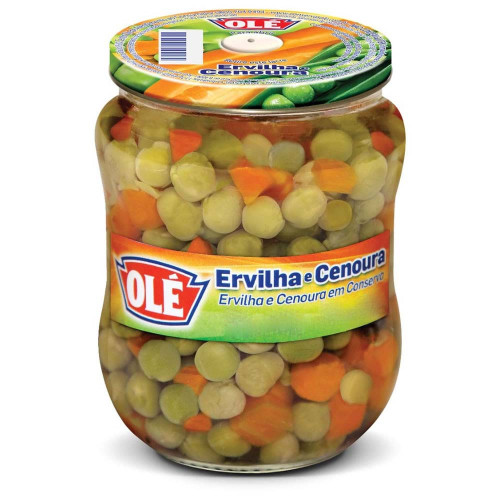 ERVILHA E CENOURA OLÉ VIDRO COPO 170GR - CX COM 12 UN