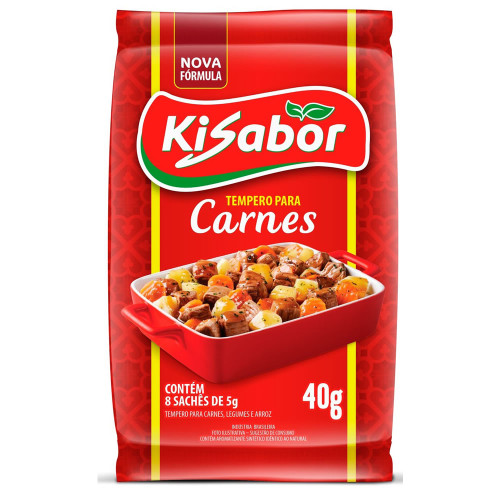 TEMPERO PARA CARNE KISABOR 40GR - CX COM 24 UN